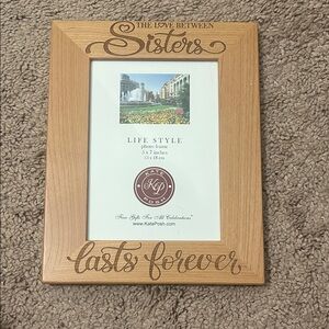 Natural Wood Picture Frame - Sisters Last Forever